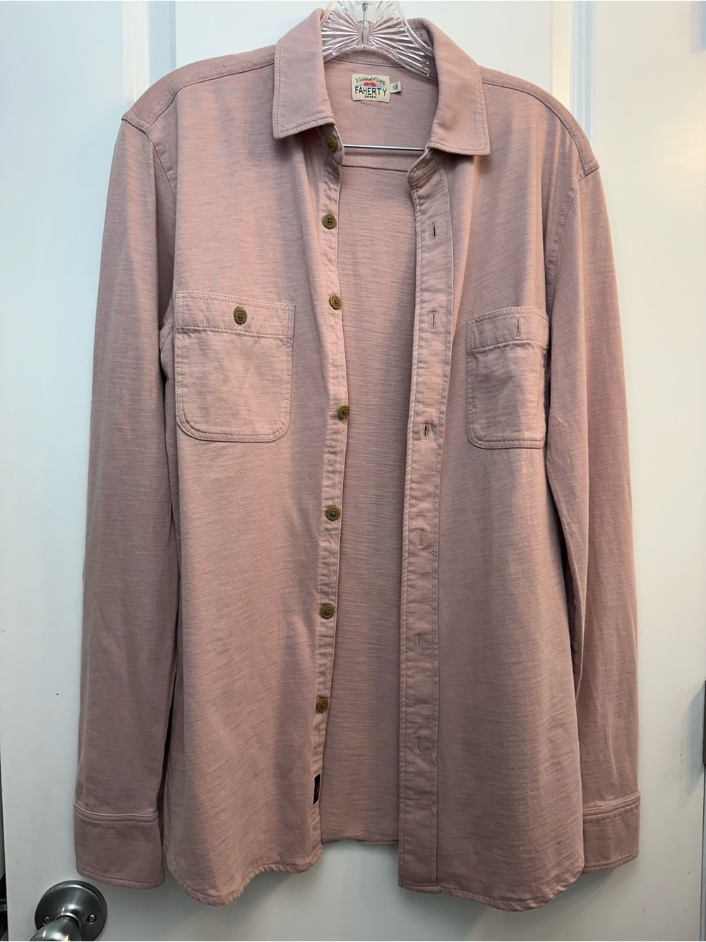 Faherty Dusty Rose Lightweight Button-Up Shirt